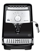 Krups K2 XP402040 Espresso and Cappuccino Machine, Black and Chrome, 1.2 Litres