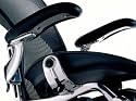 Herman Miller Aeron Home Office Chair Loaded - Polished Aluminum Frame - Leather Arms - PostureFit - Grey Black Tuxedo Pellicle - Medium Size B