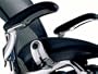 Herman Miller Aeron Home Office Chair Loaded - Polished Aluminum Frame - Leather Arms - PostureFit - Classic Carbon Pellicle - Medium Size B