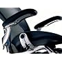 Herman Miller Aeron Home Office Chair Loaded - Polished Aluminum Frame - Leather Arms - PostureFit - Classic Carbon Pellicle - Medium Size B