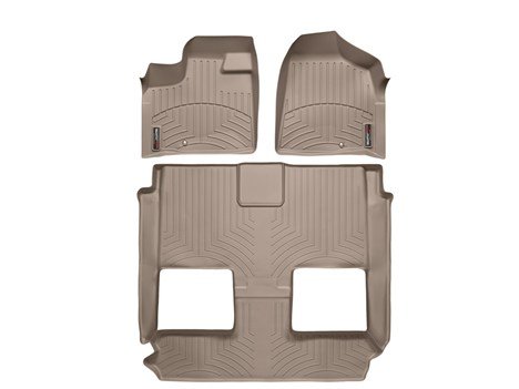 2013 Chrysler Town & Country Tan WeatherTech Floor Liner (Full Set) [Bucket Seating Stow'n Go][With passenger-side floor retention device] On Sale