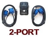 2 Port USB KVM PC Switch & Cables for Unix / Linux / Mac /