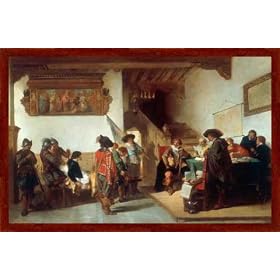 Tableau avec cadre: Herman Ten Kate, "Accepting the Surrender", 71 x 45 - Bois Markant: Dark brown