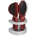 Salon Styler 5 Piece Hair Care Hair Brush Gift Set With Mirror & Stand Burgundy