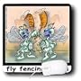 Londons Times Funny Bugs and Slugs Cartoons - Fly Fencing Match - Mouse Pads