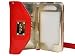 MK Red Wallet Case Style Magnetic Flip Gloss Finish Leather with Credit Card Compartment / Id Slots and Horizontal Stand Design for the NEW Apple Iphone 5 (At&t, Verizon, Sprint)