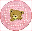 Teddy Bear Pink Rug (39" Round)
