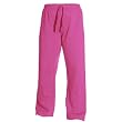 Fuschia Hot Pink Unisex Lightweight Fleece warmup tie cord cotton pants for lounging, sleep, sports. Unisex relaxed fit,