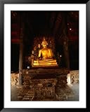 Sitting Gold Buddha Wat Phra That Lampang Luang, Lampang, Thailand Photography Framed Art Poster Print by John Hay, 39x49