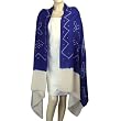 Tie & Dye Evening Wrap Designer Shawl in Wool Fabric 80 x 35 inches