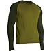 Icebreaker Men's Long Sleeve Crewe Bodyfit 260 Top, Olive/Spruce, X-Large