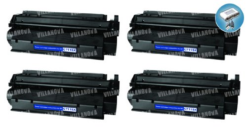 4 PACK: HP C7115X (15X) Remanufactured High Yield Black Laser Toner Cartridge On Sale