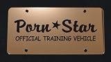 PORN STAR TRAINING LICENSE PLATE W/FREE FRAME