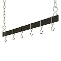 Rogar 36" Hanging Bar Rack - Black/ Chrome