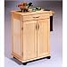 419NaENUWML. SL75  Catskill Craftsmen Utility Kitchen Cart/Microwave Stand, White Base with Natural Top