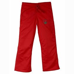 Ohio State Buckeyes NCAA Cargo Style Scrub Pant Leaf Logo (Red)