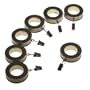 Levolor Decorative Fluted Ring, Set of 7, Antique Brass, Use With Rods Up To 1-Inch Diameter