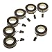 Levolor Decorative Fluted Ring, Set of 7, Antique Brass, Use With Rods Up To 1-Inch Diameter