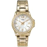 Timex Ladies Crystal Accented Gold-Tone Dress Watch #T2M836 by Timex