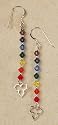 Sterling Silver and Swarovski Crystal Chakra Earrings
