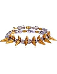 Vintage 66 "Starry-Eyed & Raw" Rock and Raw Russian Gold Wrap Bracelet, 7.25"