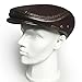 LETHMIK Flat Ivy Cap Genuine Leather Classic Newsboy Cap Cabbie Hat Driver