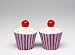 Purple Cupcake w/Cherry Salt and Pepper set