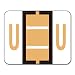 Smead Color-Coded Alphabetic Label, U Roll, Light Orange, 1 Roll (67091)