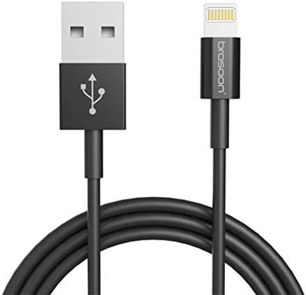 Apple MFi Certified 8 Pin to USB Lightning Cable Charging Connector 3-Feet (1-Meter) for iPhone 6S / 6S plus and Other iOS Devices (Black)