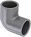 Spears 806 Series PVC Pipe Fitting, 90 Degree Elbow, Schedule 80, 1-1/4