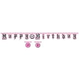 Super Stylish Jointed Birthday Banner w/13th and Sweet 16 Stickers