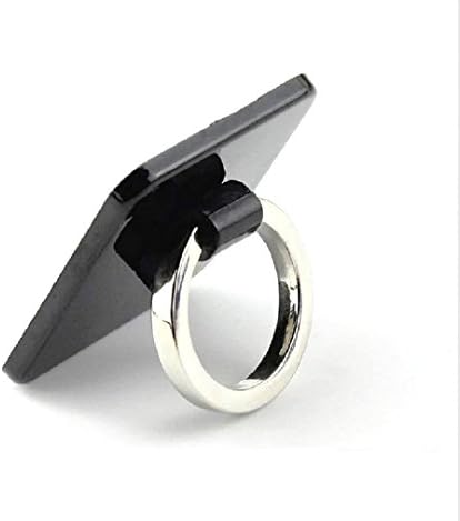 Universal Rotating Metal Ring Finger Stand Holder for Iphone Mobile Tablet (Black)
