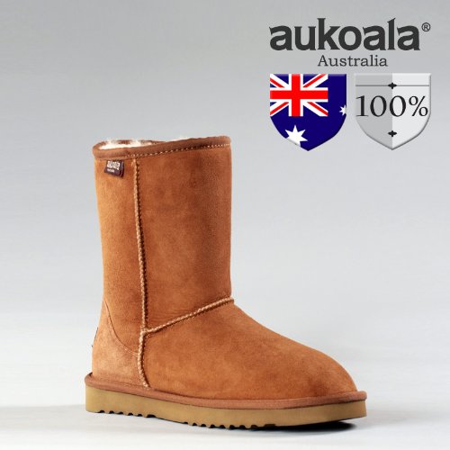 Aukoala Australia Sheepskin Warm Classic Short Winter Boots For Womens_Chestnut_Us Size 7 On Sale