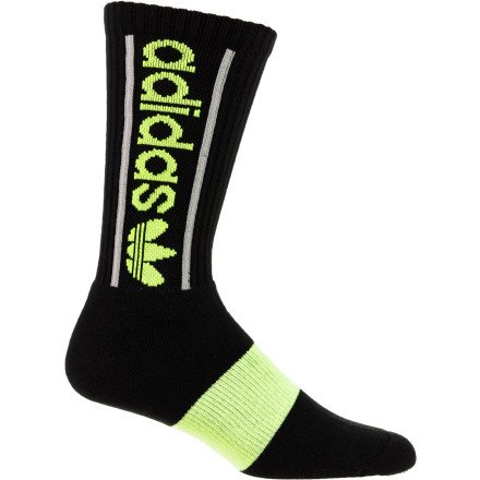 adidas Heritage Crew Socks Black/Aluminum/Electricity, One Size