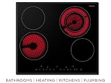 Baumatic 60cm Black Ceramic Hob 600mm Bevelled Edges BHC606BE