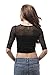 v Neck Crop top with mesh Contrast