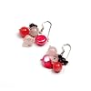 Oi! - E0531 - Boucles d'oreille Femme - Quartz rose - Perle Nacre - Peridot