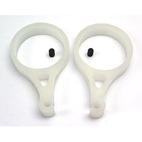 Delrin Tail Push Rod Guides, White: T-REX 500 from Helicopter Tail Pushrods