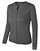 BH B.I.L.Y USA Women's Unique Button Long Sleeve Soft Knit Cardigan Sweater Grey Medium