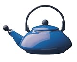 Le Creuset Zen Tea Kettle with free 6 pack of Republic of Tea, Cobalt