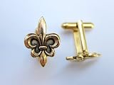 Fleur Di Lis Gold Cufflinks By Classic Cufflinks