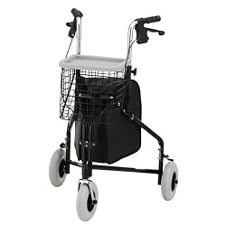 NOVA "Traveler" 4900 3-Wheel Walker, Black