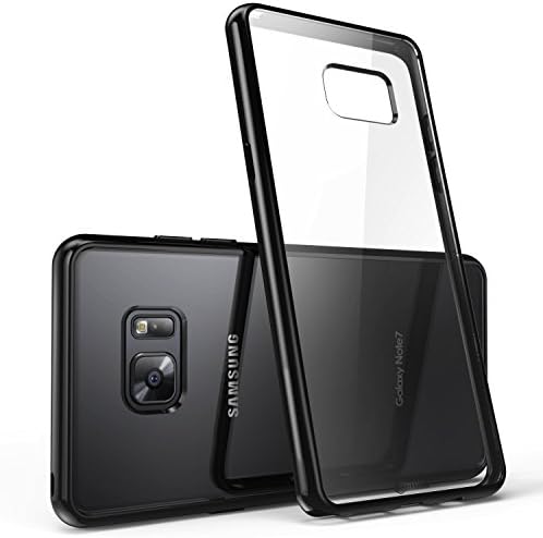 Galaxy Note 7 Case, ILLUSIA [Frame] Dual Layered TPU + PC Bumper [Drop Protection] Clear Back Shock Absorption Fluid Curved Edge Enhance Protective Bumper for Samsung Galaxy Note 7 (Clear black)