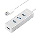 Inateck Unibody Aluminum 4-Port USB 3.0 Hub with 1ft USB 3.0 Cable for MacBook Air, Surface Pro 3 and Other Tablet PCs [4 Ports USB 3.0]