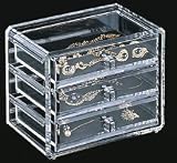 Acrylic Deluxe 3-Drawer Jewelry Chest