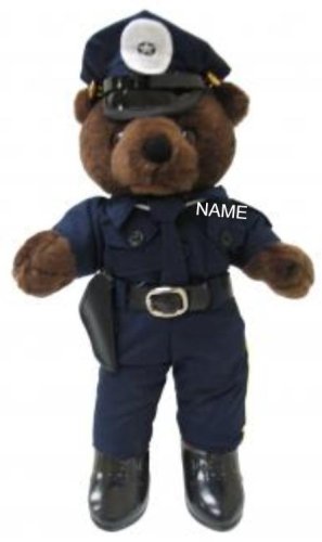419NuQ0lQkL Stuffed small 10 teddy bear in personalized custom embroidered Police Officer Uniform