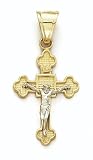 14K Sq Ctr & Texture Lg Cross - GH14442