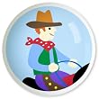 Ride 'em Cowboy #2 Knob by Olive Kids