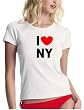 coole-fun-t-shirts Damen t-shirt I love NY women - SEX AND THE CITY, weiss, L