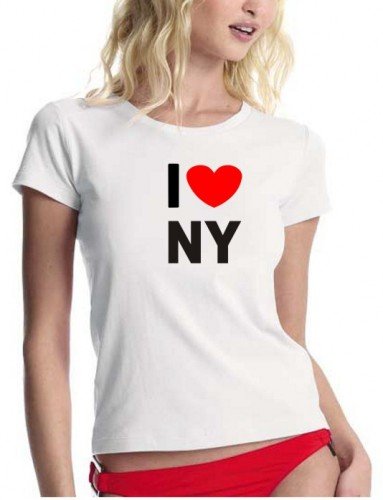 coole-fun-t-shirts Damen t-shirt I love NY women - SEX AND THE CITY, weiss, L Preisvergleich